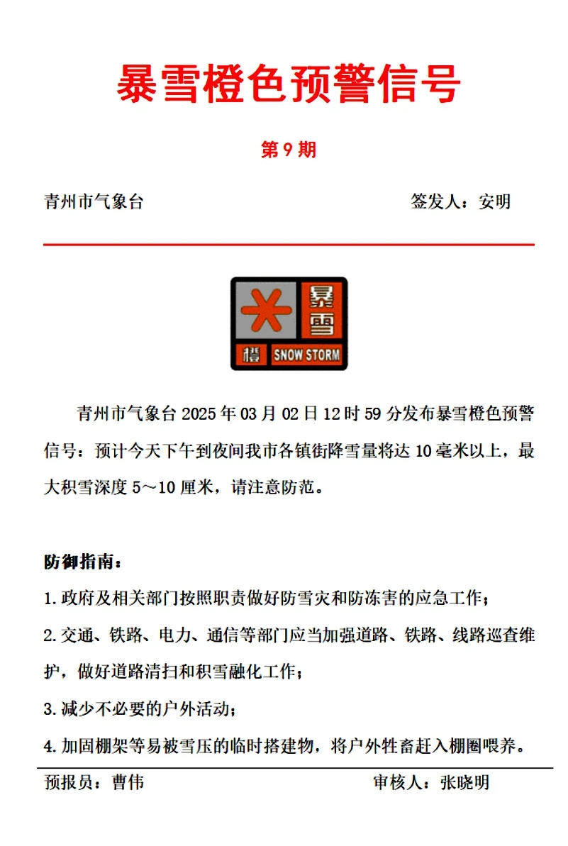 青州天气预报一周预报