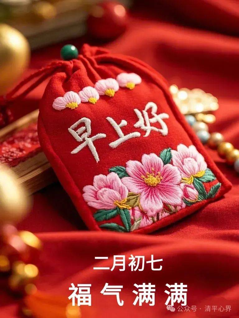 ²⁰²⁵₀₃₀₆二月初七早安祝福美图送您七喜福气