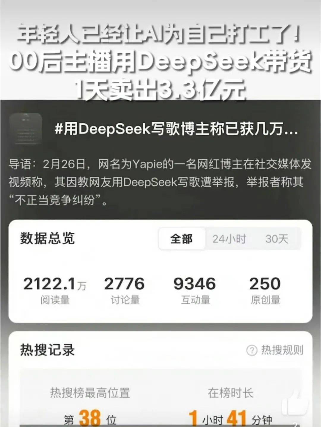 00后用DeepSeek1天卖出3.3亿，电子羊毛你薅了没？