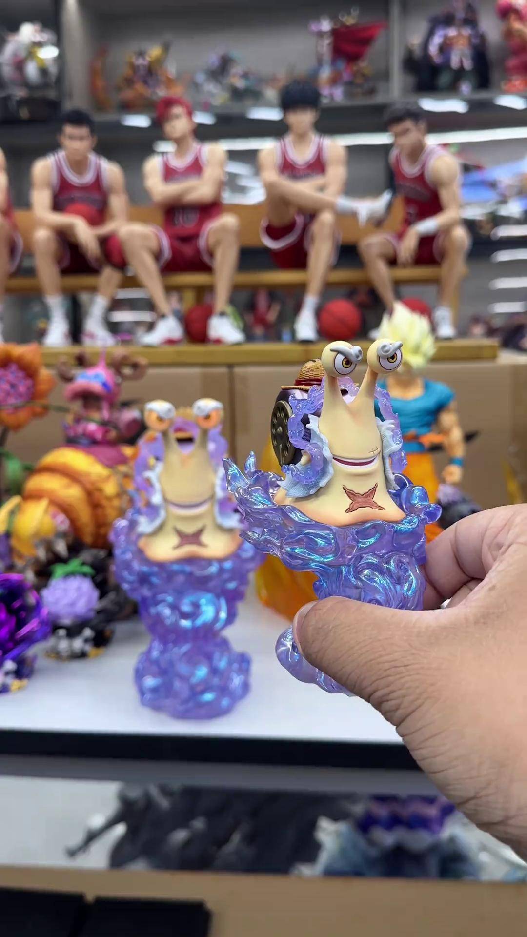 sheep工作室的路飞电话虫有点好玩,带音响还能放音乐手办 海贼王 路飞