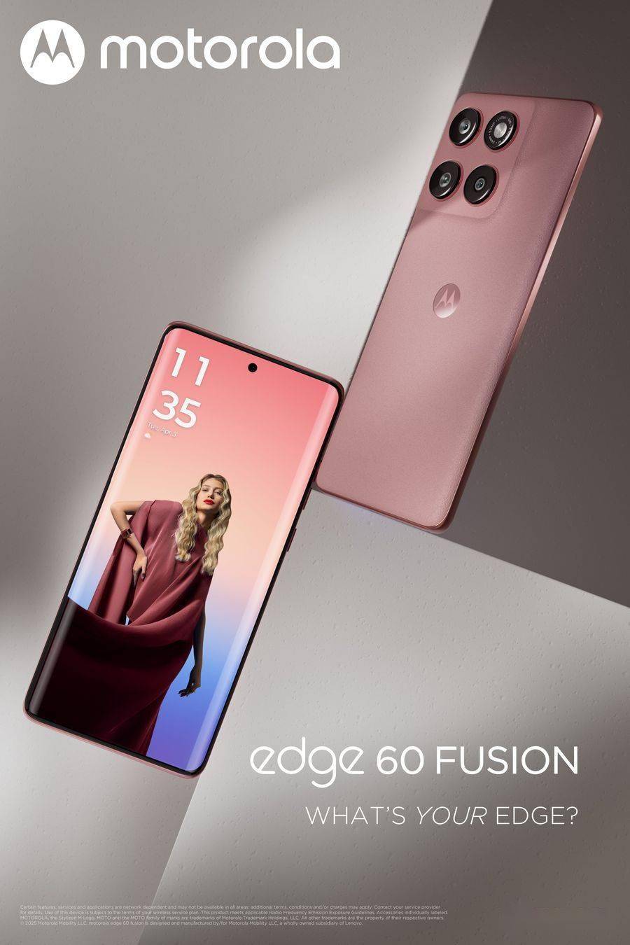 摩托罗拉 Edge 60系列最便宜机型，Edge 60 Fusion手机渲染图再曝