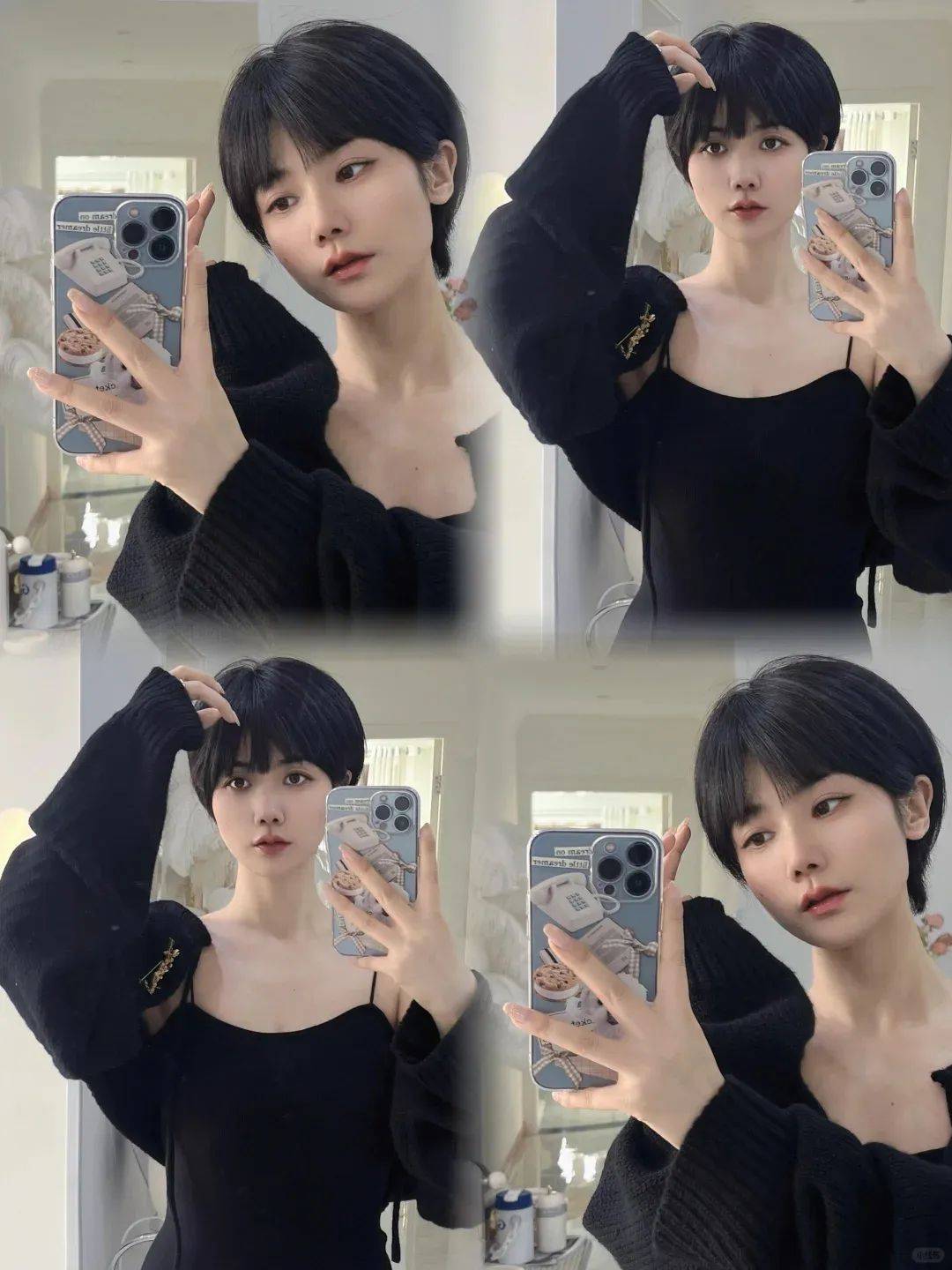 挂耳短发才是真显脸小天花板