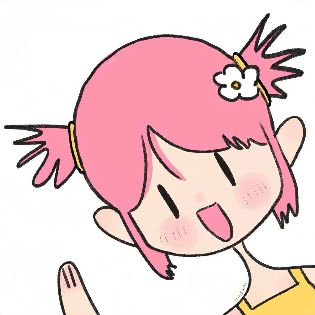 可爱白底情侣头像