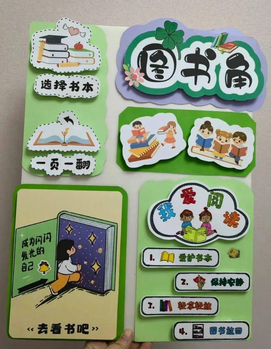 幼儿园四月读书月超美活动展板
