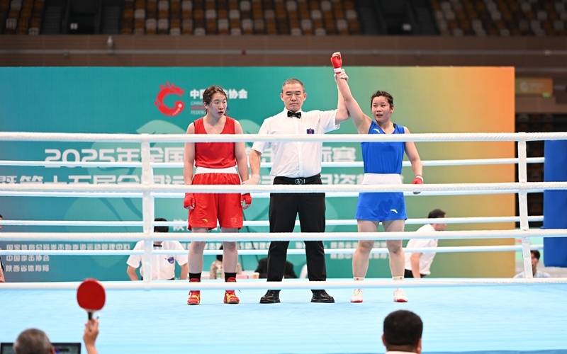 陕西女子拳击队全力冲刺十五运会 模拟考试显成效