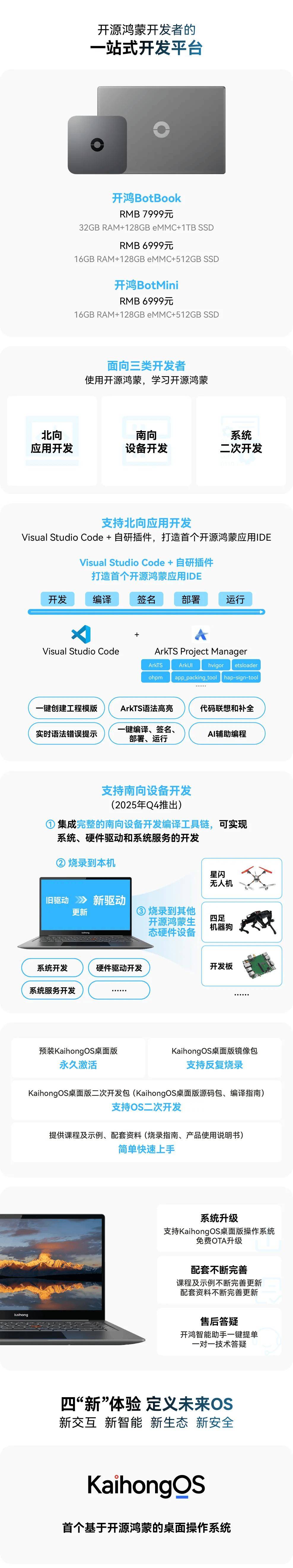 开鸿Bot系列产品（开发者版）发布：一站式开发平台，6999/7999元