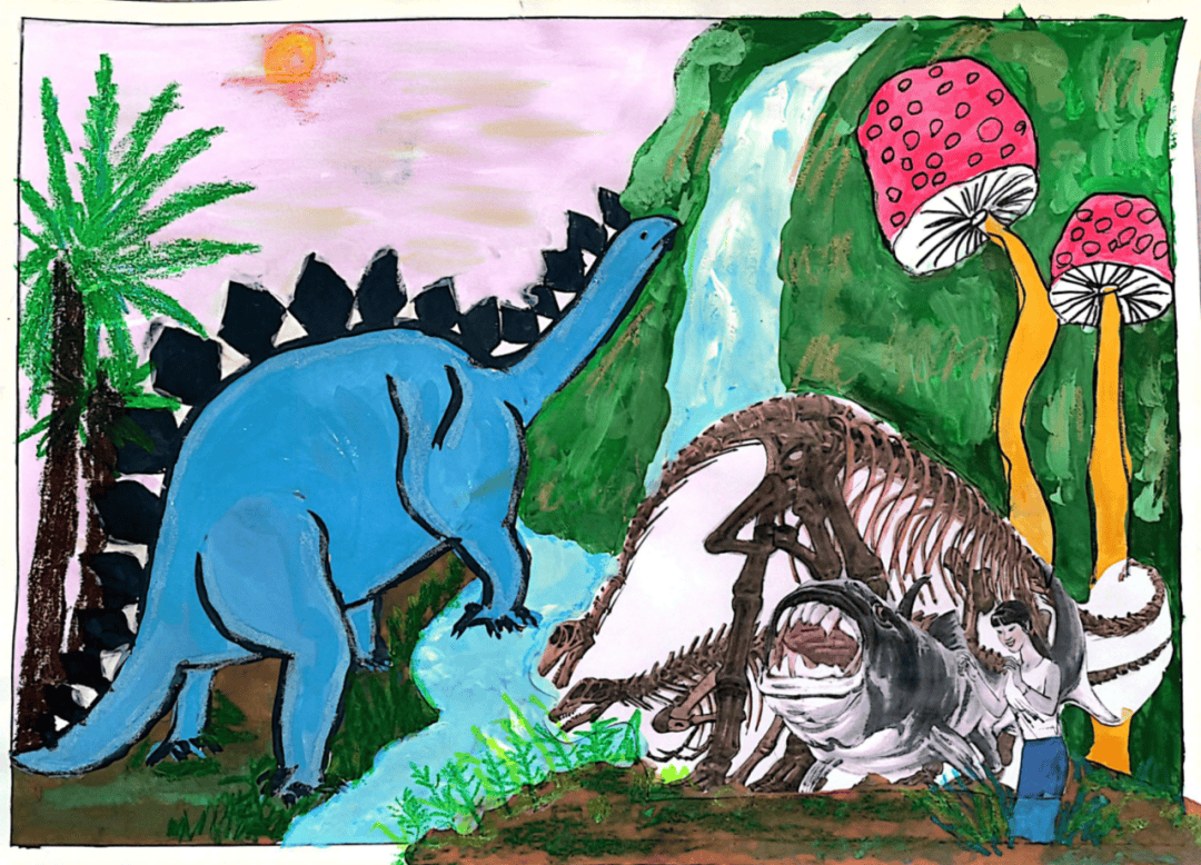 我与名家画恐龙公益艺术联创活动作品选登三十四