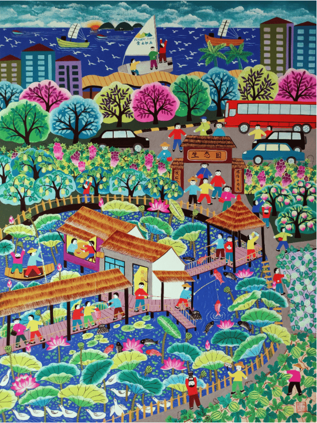乡土绘画展】金山农民画画家风采第四期_代表作品_美术_中国
