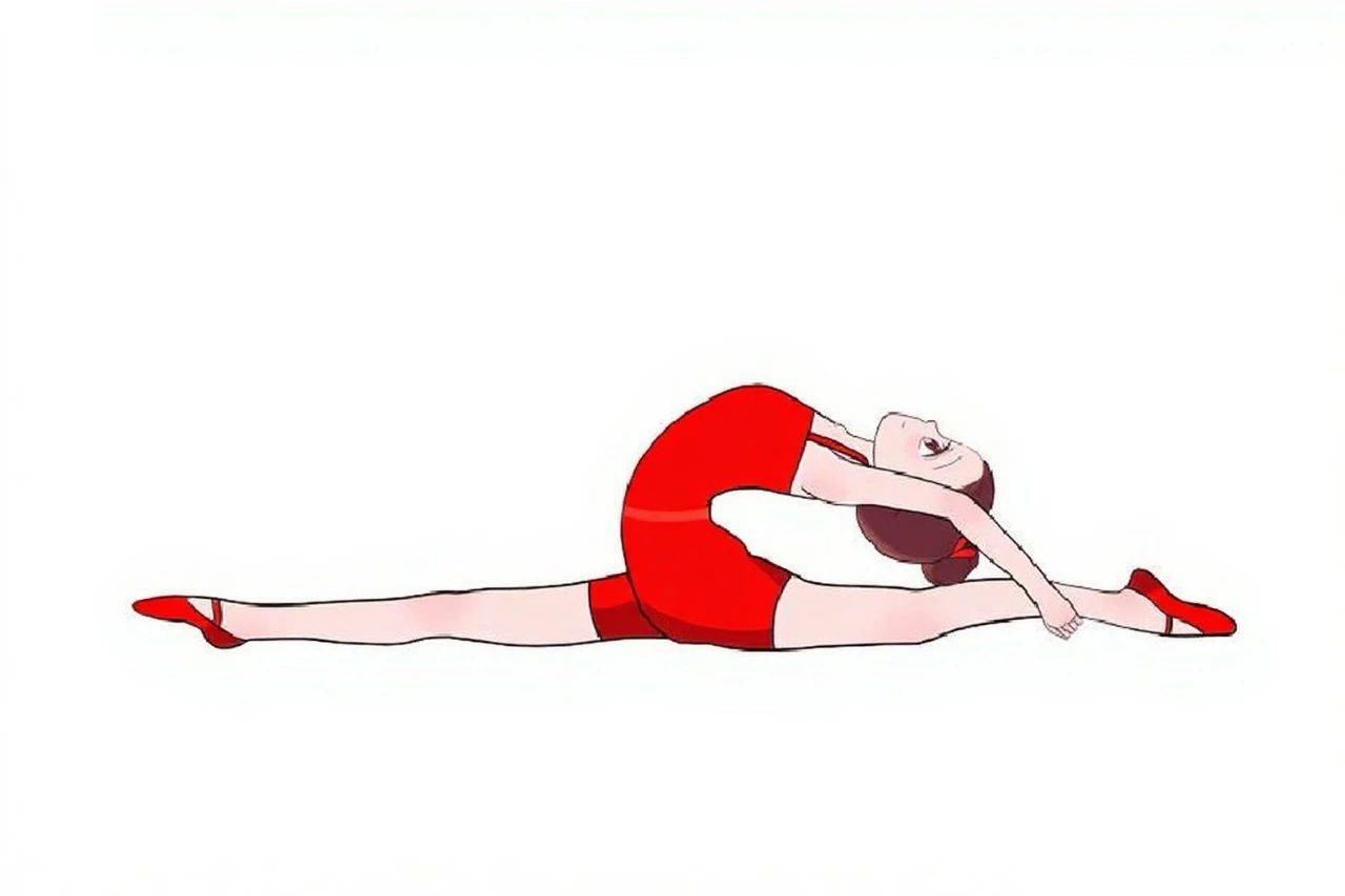 竖叉后弯腰抱腿