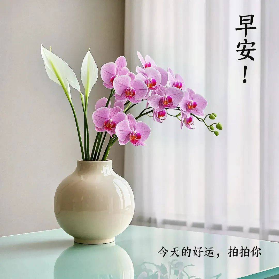 "精选100张很漂亮的早安图片:早上好祝福语,心想事成,欢乐无边,祝福永