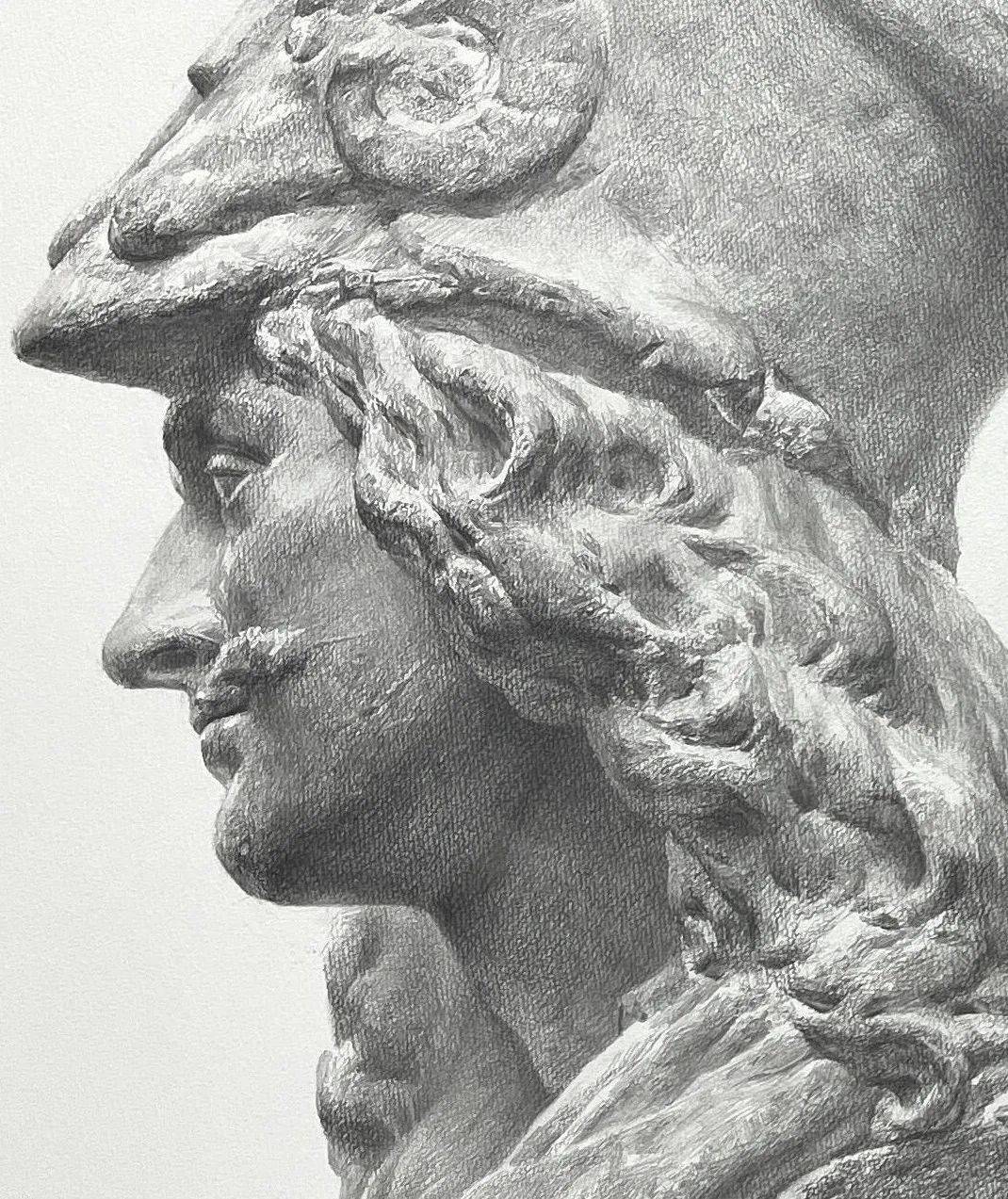 绝了!这石膏像素描