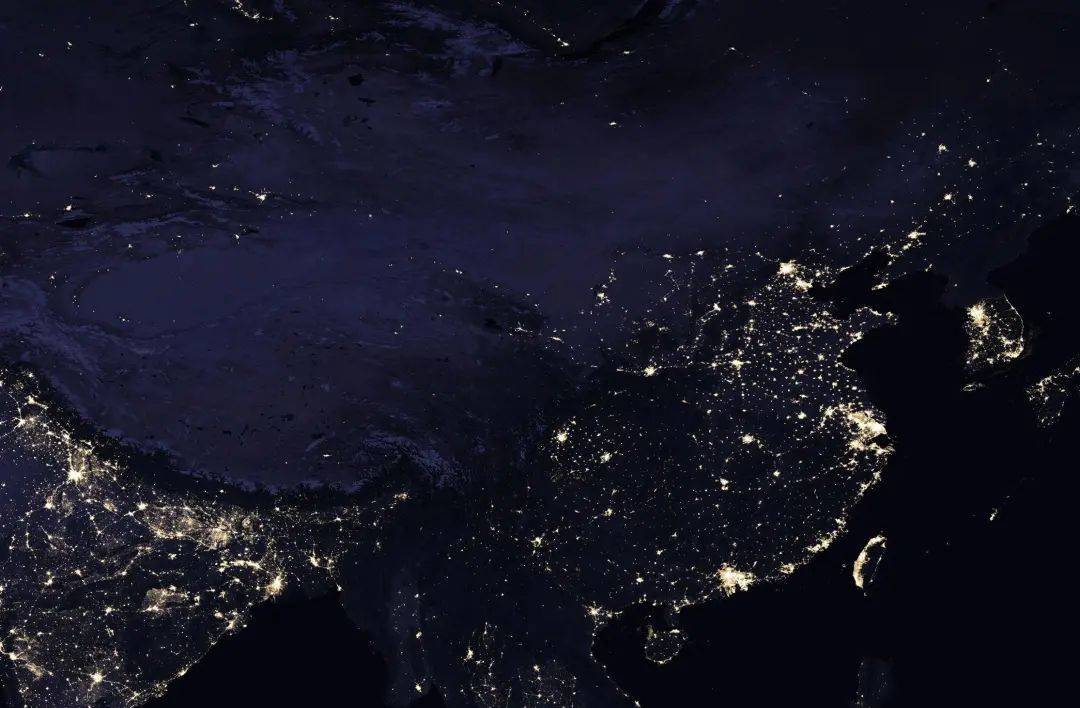 中国城市灯光夜景图,看看哪些地区更发达
