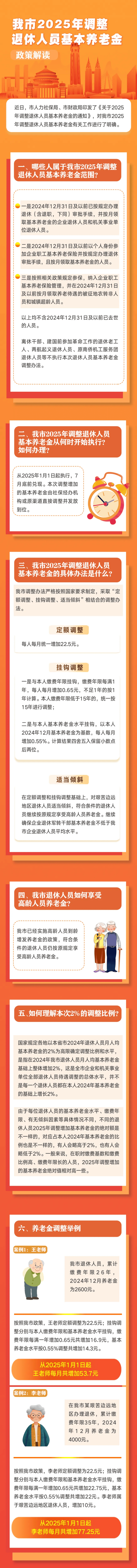 重庆2025年退休人员基本养老金如何调整？一图看懂