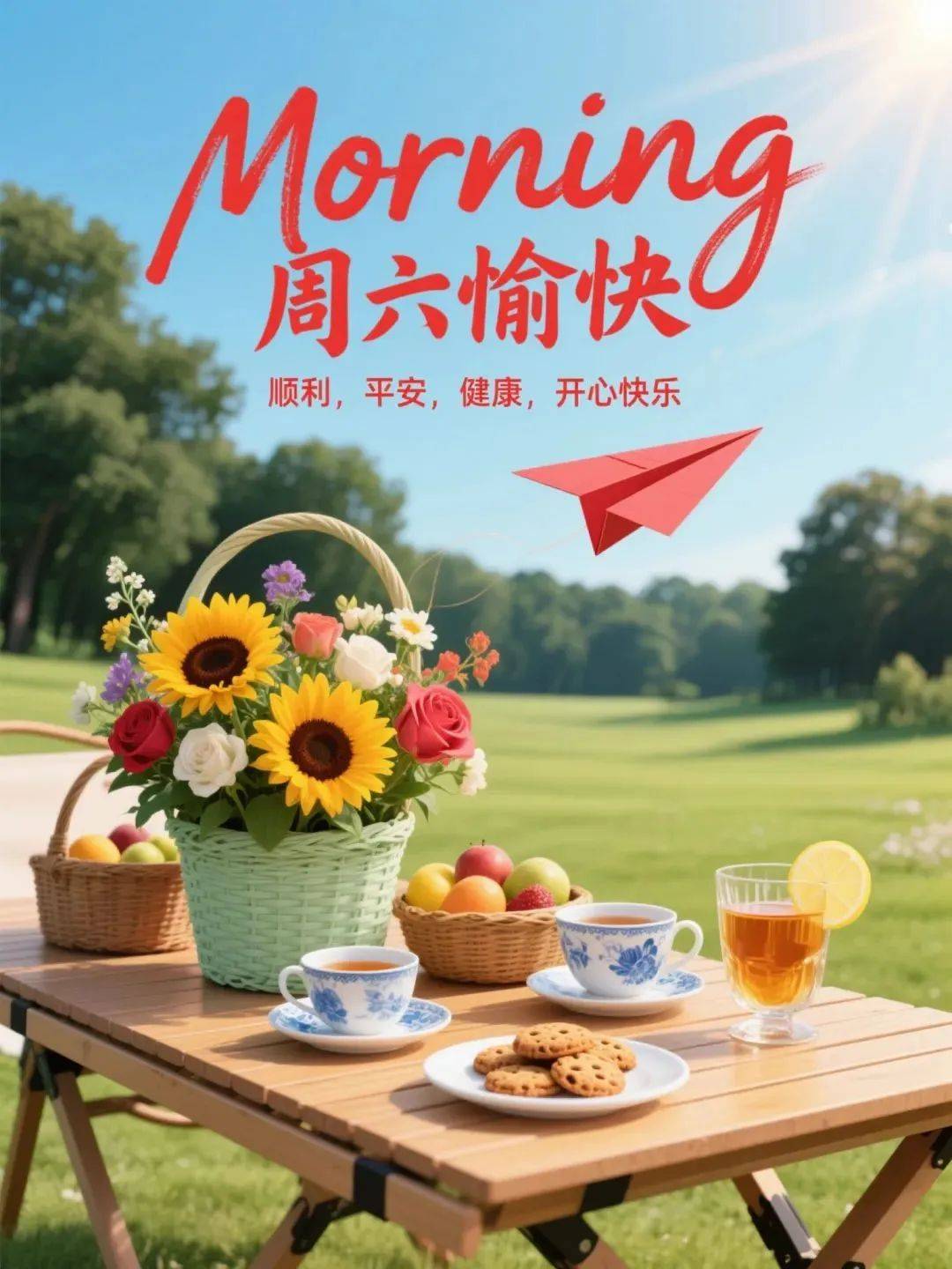 周六愉快最新版美图,精选8张高级漂亮雅致早上好图片,适合今天发朋友