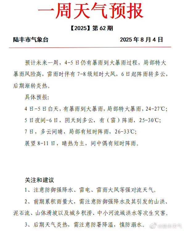 陆丰市天气在线