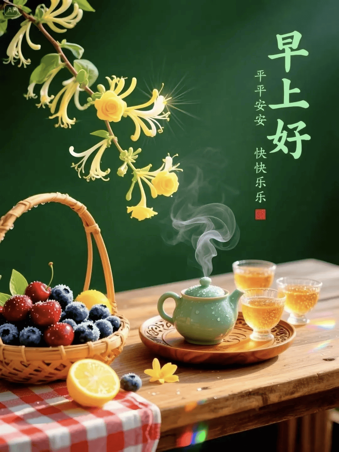 8月微信唯美早上好的问候语祝福图片