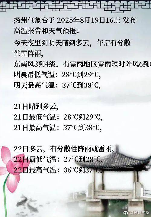 高邮天气预报天气大全