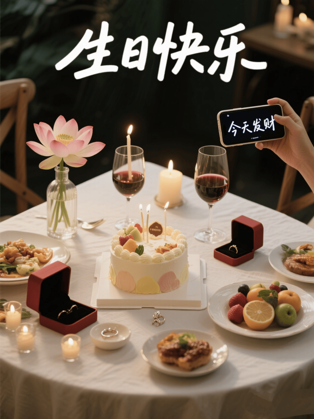 生日快乐图片祝福语表情包,2025最新版高级感朋友圈配图
