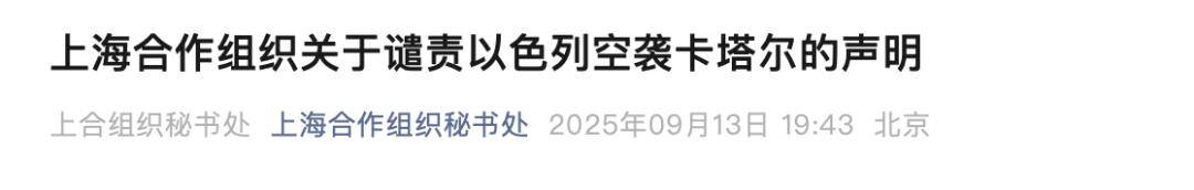 上合组织声明：谴责！