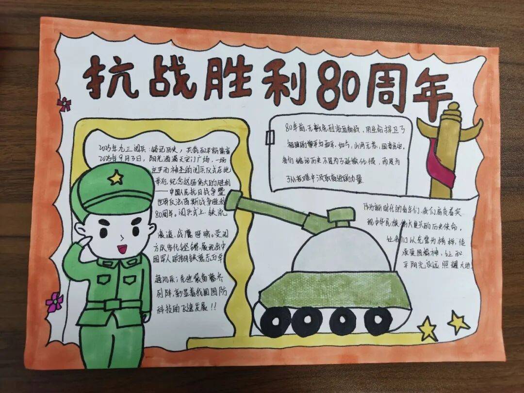 高度重视,小组合作显匠心为纪念抗日战争暨世界反法西斯战争胜利80