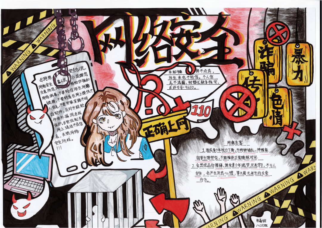 "畅游e世界 青春不迷航"手抄报获奖作品展播