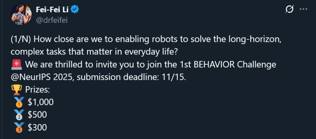 李飞飞发起机器人家务挑战赛！老黄第一时间批钱赞助