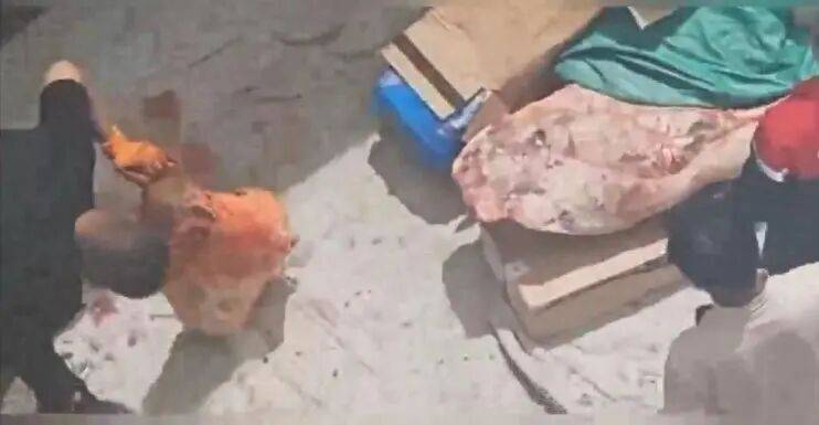 青海一肉店疑似给生肉表面刷色,当地:发生在外省区,警方已立案调查 青海一肉店疑似给生肉表面刷色,当地:发生在外省区,警方已立案调查