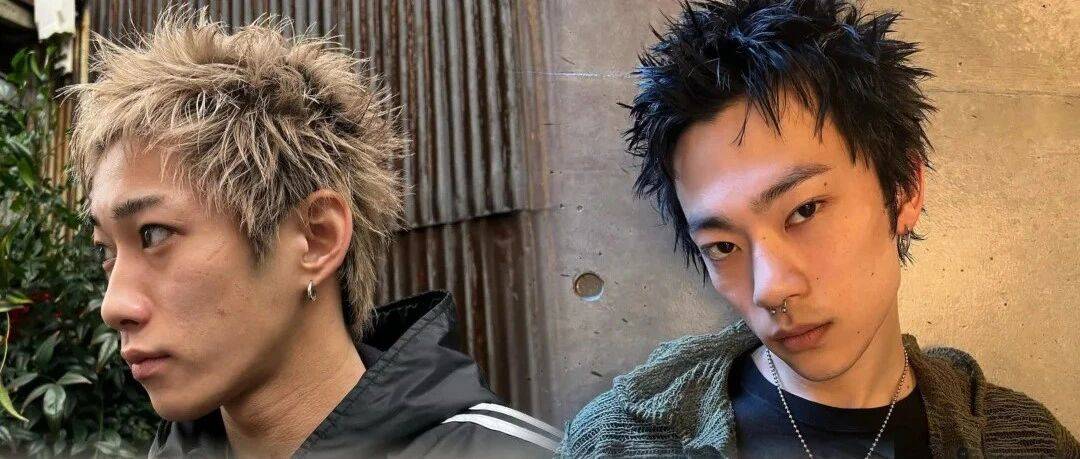 凌乱破碎感刺头easy punk|男生日系短发 抓刺发型_造型_头发_整体