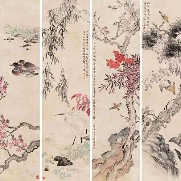 【名品视界】清 王师子 花鸟画作品赏_传统_张大千_吴观岱