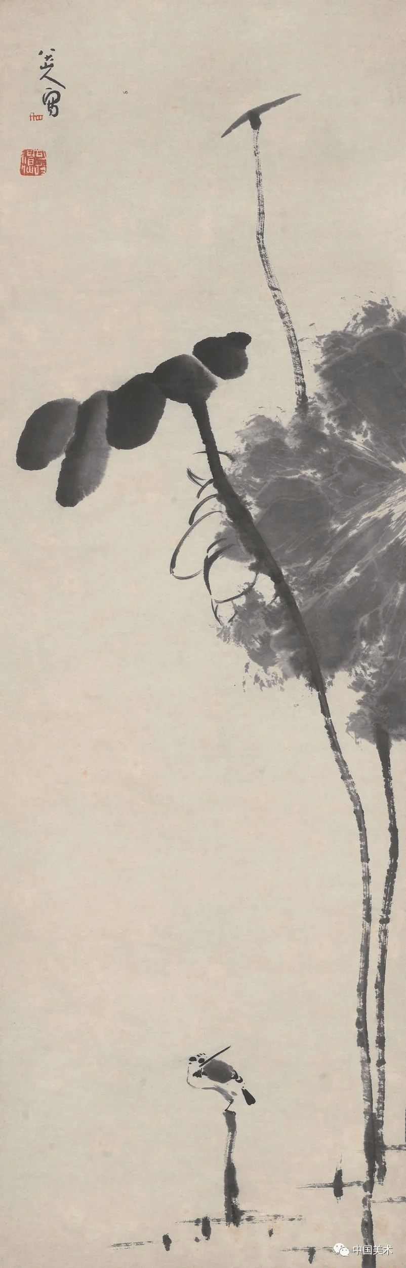 八大山人 墨荷幽禽