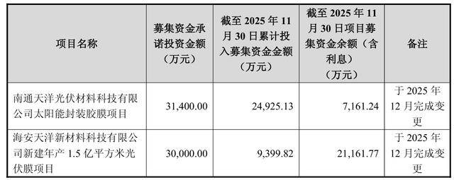 天洋新材叫停光伏封装胶膜项目:4亿元募资打水漂 断臂求生?(图1)