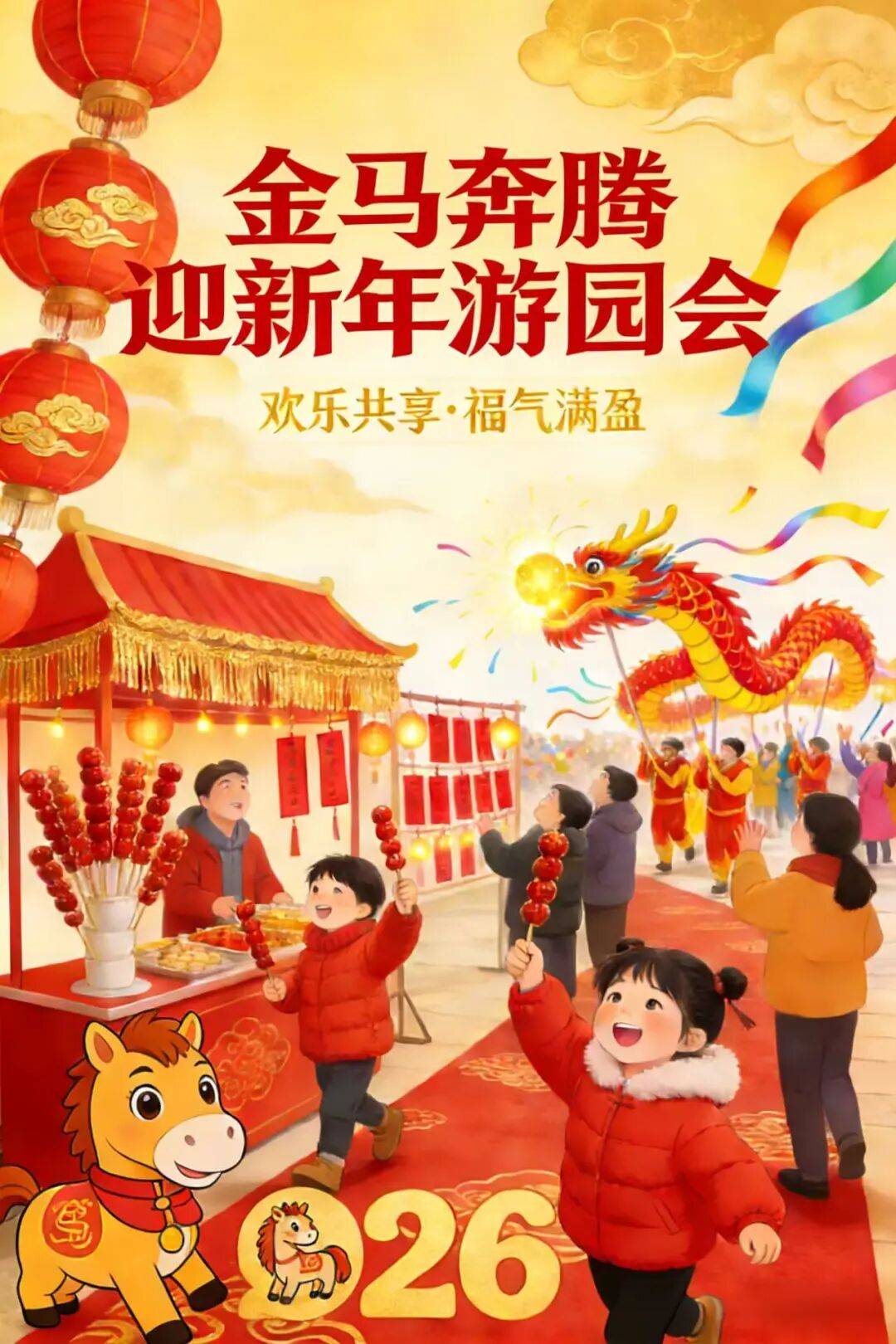 2026迎新游园会预热｜金蛇辞旧岁，瑞马迎新春，共赴游园盛会_互动_趣味_传统