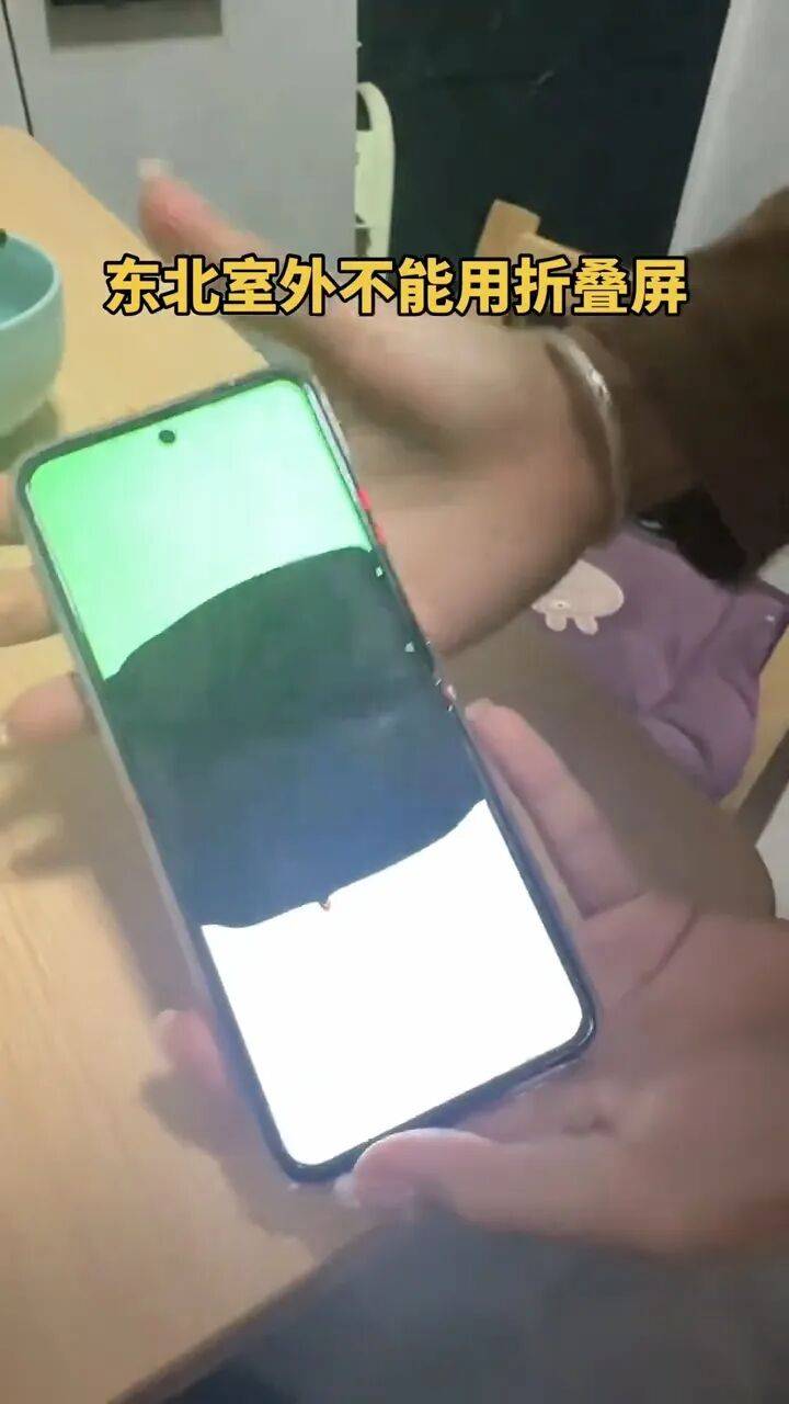 多名网友吐槽折叠屏手机到了东北变“碎碎冰”!官方维修店:低温环境不要折叠,进入室内焐热了再用
