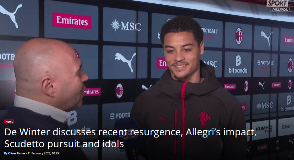 【德温特】只要踢后卫，踢哪个边都不是事