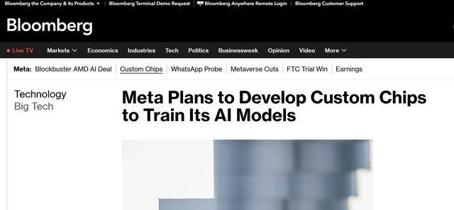 Meta加码人工智能芯片布局，计划自研AI芯片