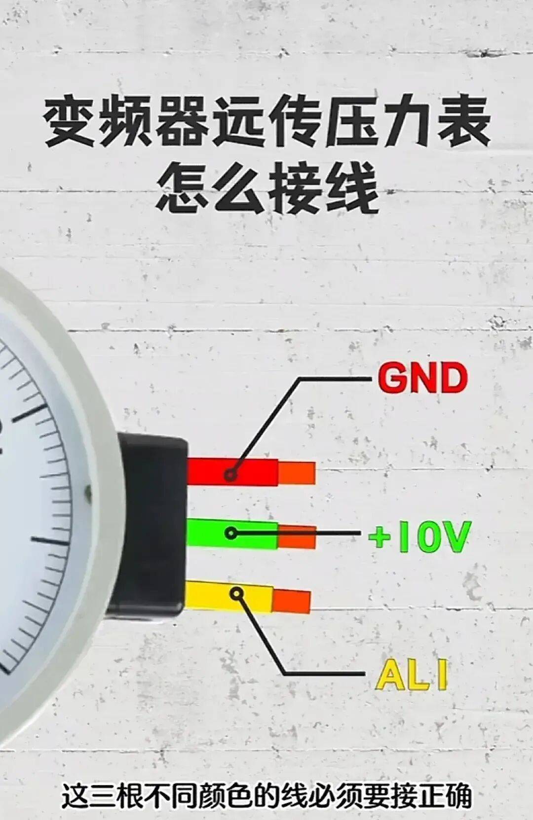 5变频器远传压力表接线电路图4plc与伺服驱动器的实物彩图接线3