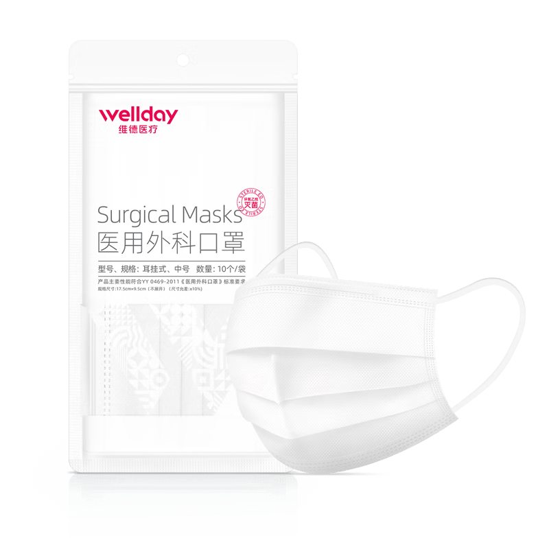 维德（WELLDAY）医用外科口罩使用体验：比传统口罩好在哪？_防护_设计_显得