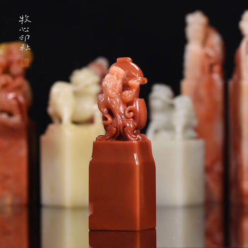 传承艺术与个性的完美结合——牧心印社寿山石麒麟螭虎瑞兽雕钮印章_搜狐网