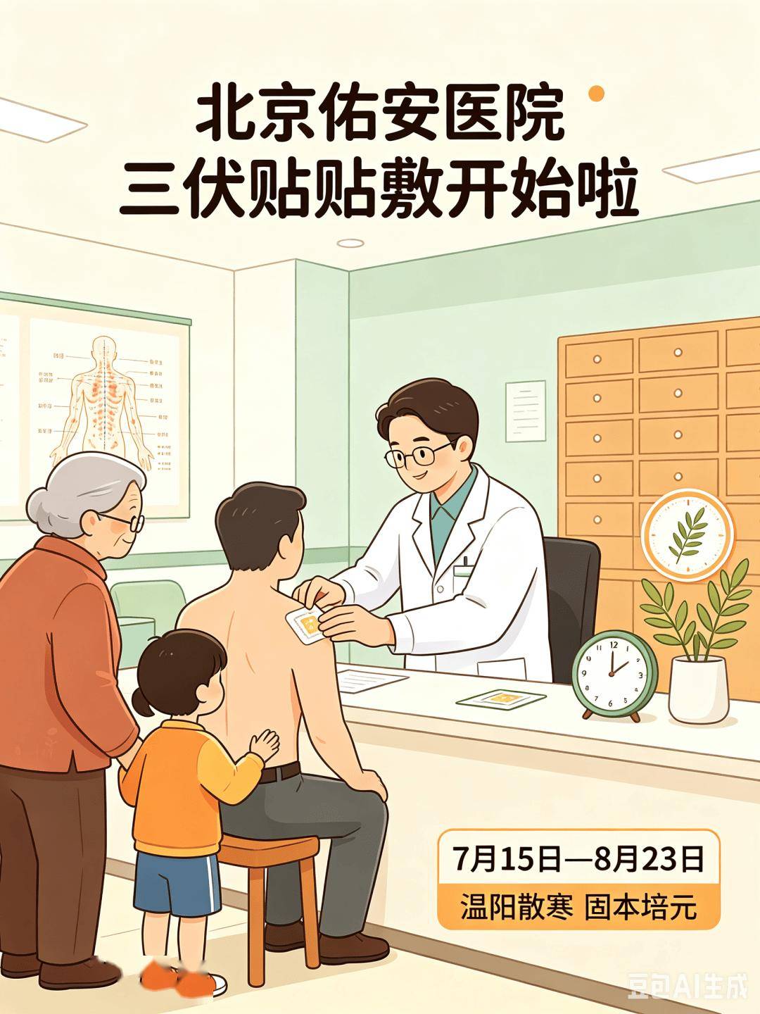 【佑安服务】贴敷啦，北京佑安医院三伏贴贴敷信息请您查收